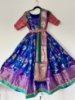 Picture of Beautiful traditional long frock with dupatta and magma work belt 1