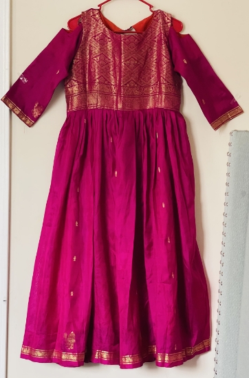 kanchipattu long frocks