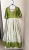 Picture of Green and powder blue long frock