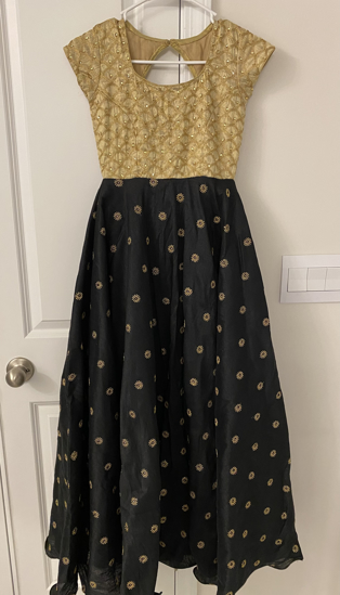 Picture of Raw silk customised Long Frock