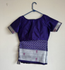 Picture of Purple saree with silver border