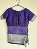 Picture of Purple saree with silver border