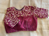 Picture of Maroon Raw Silk Blouse with kante