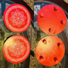 Picture of Combo Pooja Decor : Rangoli plates , 3 water sensor flowers