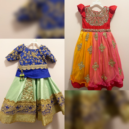 Picture of Combo of Designer lehenga and frock 4-6y