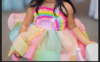 Picture of PL363 - Designer rainbow frock with headband 2-3Y