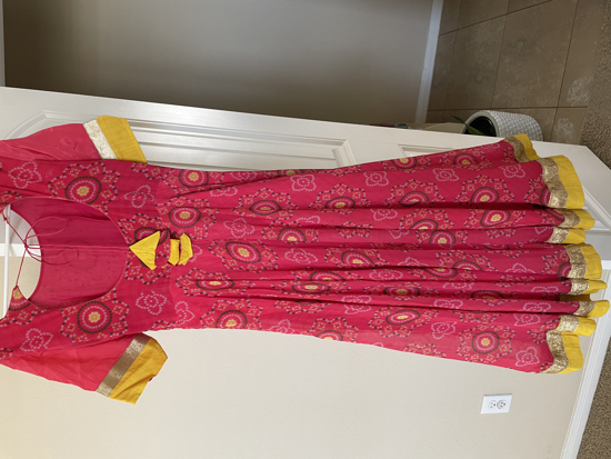 PunarviAuthentic|PreLoved|SustainableLong bandini dress with Dupatta