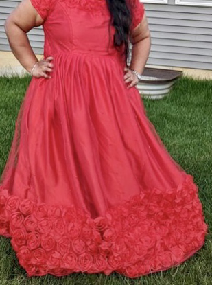 Picture of Red rose dress(XL)