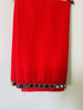 Picture of Red chiffon saree with mirrored border