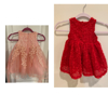 Picture of Part wear peach and red frocks