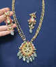Picture of pachi kundan necklace with earrings