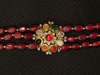 Picture of Ruby beads navaratan pendant with chand balis