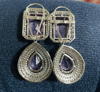 Picture of High quality CZ earrings, jhumkas and studs combo