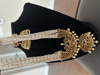 Picture of Sugar pearls long haaram in gold finish