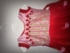 Picture of Red frock with baby pink body maggam work 4-5y