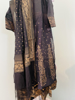 Picture of Aurelia brand Black and gold Lenin cotton  dress set- with kurti, skirt and Dupatta- 3 piece set
