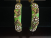 Picture of Combo : 2.4 size Raw Silk Maggam Work Bangles