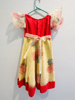 Picture of Yellow organza bottom frock with fish maggam work body 4-6y