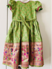 Picture of Parrot green paithani frock 3-5y