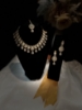 Picture of Moissanite Necklace with earrings & Mang Tikka