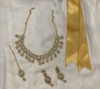 Picture of Moissanite Necklace with earrings & Mang Tikka