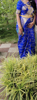 Picture of Silkmark certified Royal blue pattu saree with elegant maggam and bead work
