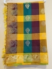 Picture of Brand new Multi color checks  silk saree