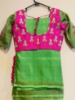 Picture of Lovely parrot green with contrast blouse