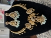 Picture of Gold finish Lakshmi Kante with green beads