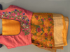 Picture of Floral Saree with maggam blouse