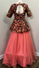 Picture of New kalamkari peplum top with net full flair skirt