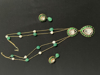Picture of Pearl and green beads necklace set