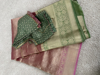 Picture of Onion pink and green fancy saree