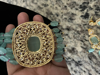 Picture of Long Mint beads mala in gold finish