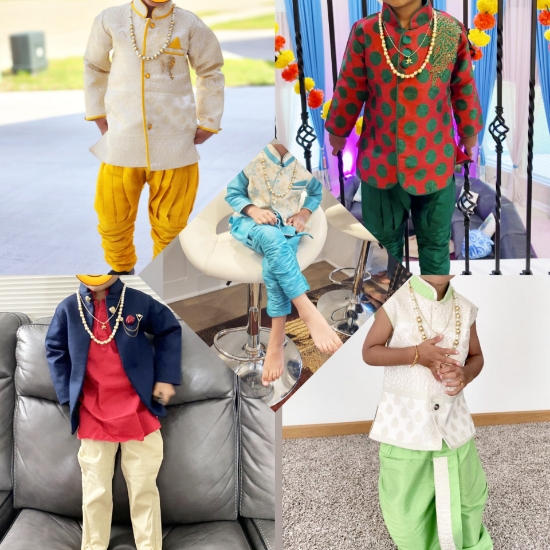 Picture of Set of 5 Boys ethnic wear 2 - 4 Y