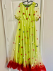 Picture of New Green and red floral  long frock