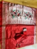 Picture of Red and silver paithani silk saree