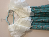 Picture of Organza ruffle crop top with floral georgette skirt