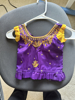 Picture of Never worn ikkath pattu langa with maggam blouse 1-2y