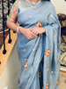 Picture of Chiffon saree with designer blouse