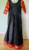 Picture of Black and red soft silk long dress