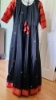 Picture of Black and red soft silk long dress