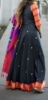 Picture of Black and red soft silk long dress