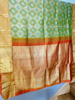 Picture of Pure kanjivaram saree in sagegreen and orange color bought at Tana event