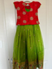 Picture of Green and red checks langa blouse 4-6y