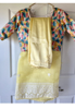 Picture of Haldi wear yellow and white sarees combo