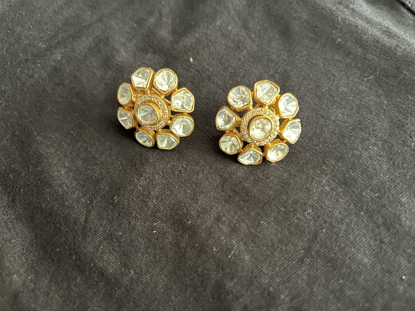 Picture of New Brass mossanite polki studs