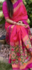 Picture of Magenta pink Kuppadam  saree with pochampalli Ning border  with blouse