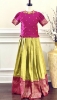 Picture of Benaras lehanga with beautiful pure silk work blouse 8-10y