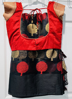 Picture of Black and red chanderi cotton saree